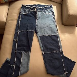 Patchwork Denim Jeans